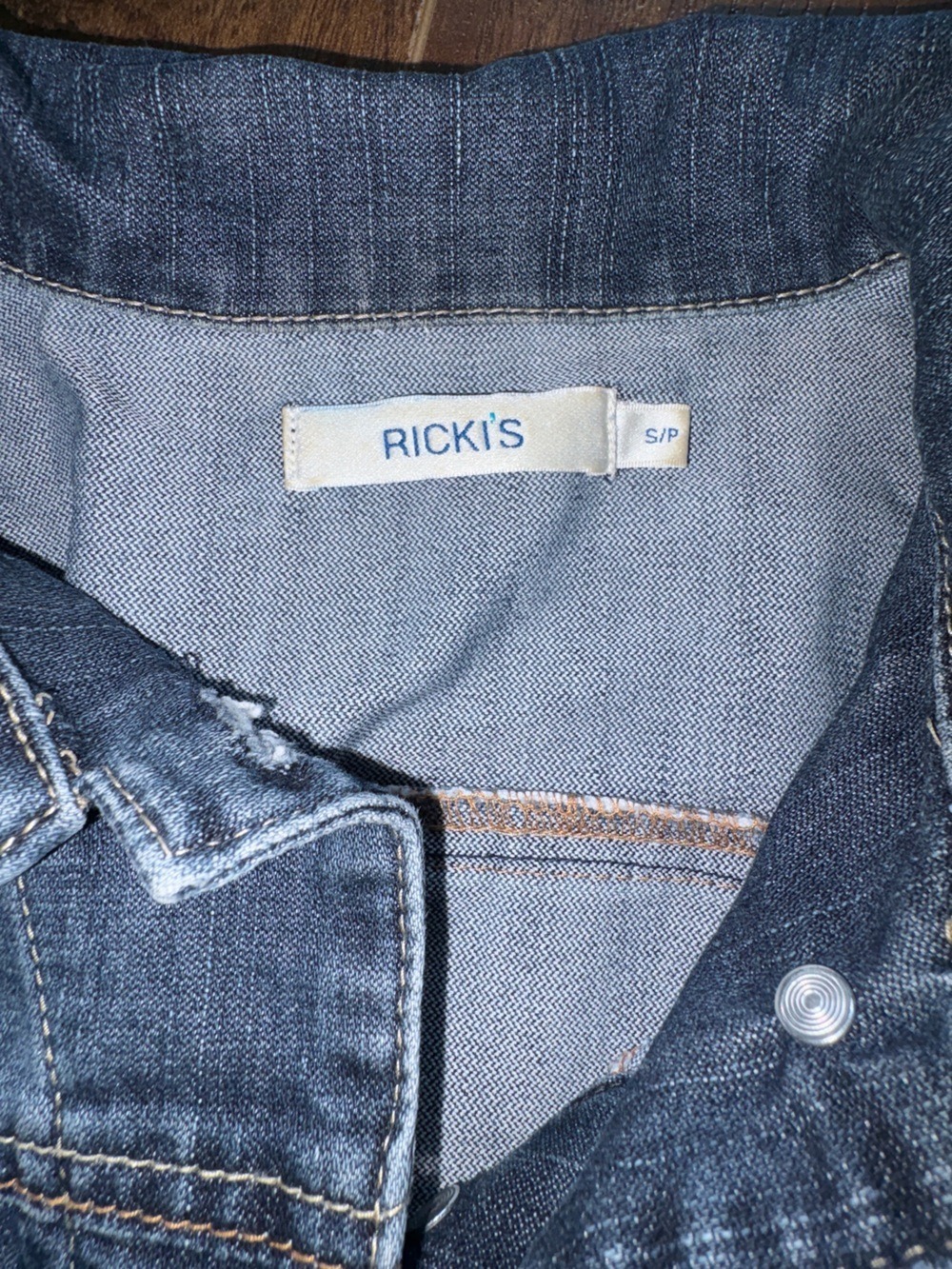 Ricki's Blue Denim Button-Front Jacket Size Small - Picture 3 of 12